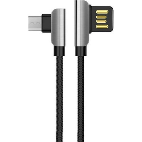 ΚΑΛΩΔ USB-MICRO USB HOCO U42 EXQUISITE STEEL USB 1.2m BLACK (79378)